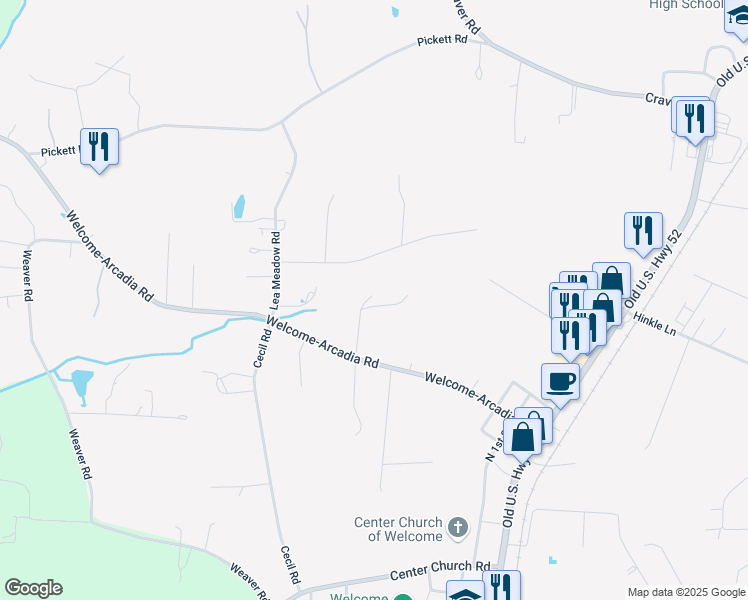 map of restaurants, bars, coffee shops, grocery stores, and more near 215 Middle Creek Court in Lexington