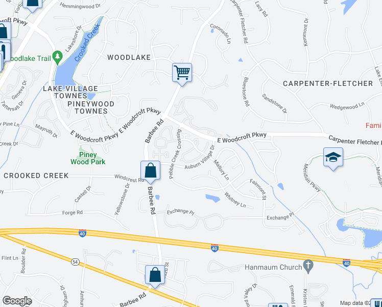 map of restaurants, bars, coffee shops, grocery stores, and more near 111 Basset Hall Drive in Durham