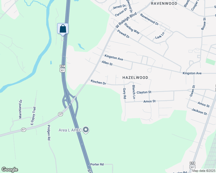 map of restaurants, bars, coffee shops, grocery stores, and more near 1013 Kinchen Drive in Rocky Mount