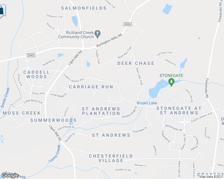 map of restaurants, bars, coffee shops, grocery stores, and more near 8609 Barrett Hall Lane in Wake Forest