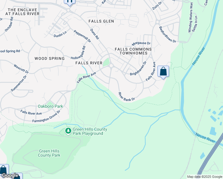 map of restaurants, bars, coffee shops, grocery stores, and more near 2421 Dunn Road in Raleigh