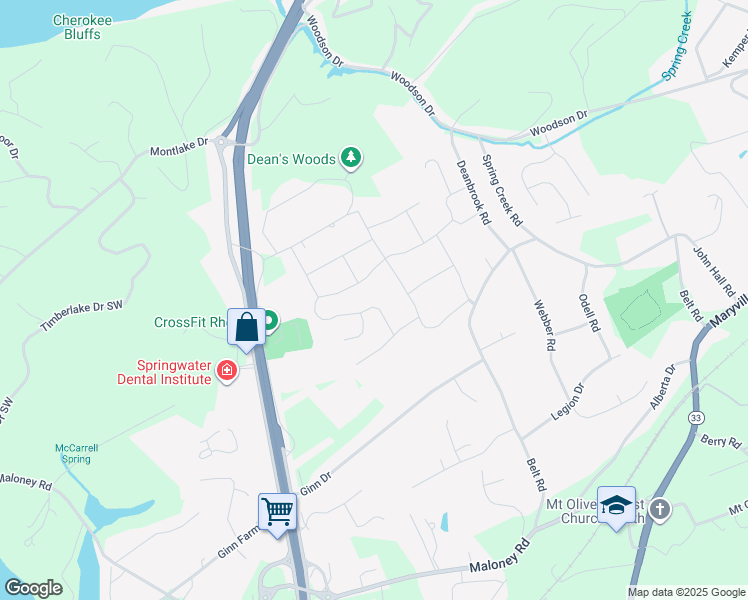 map of restaurants, bars, coffee shops, grocery stores, and more near 5308 Custis Lane in Knoxville