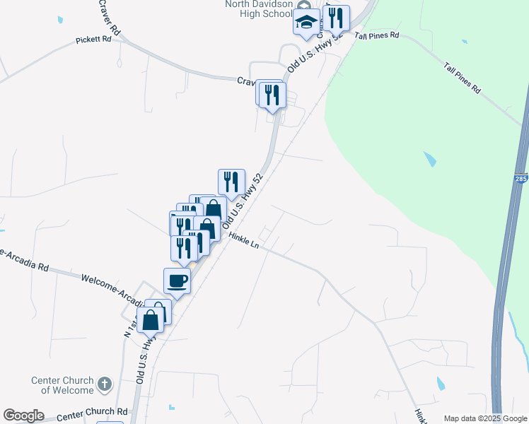 map of restaurants, bars, coffee shops, grocery stores, and more near 114 Heritage Manor Circle in Lexington