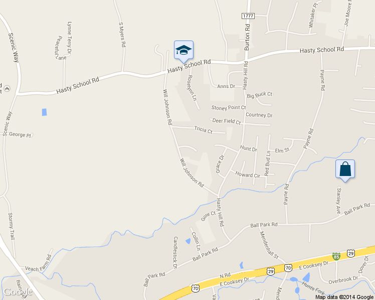 map of restaurants, bars, coffee shops, grocery stores, and more near 122 Cartridge Court in Thomasville