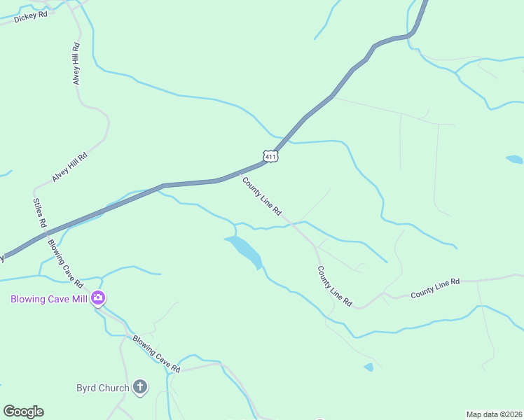 map of restaurants, bars, coffee shops, grocery stores, and more near 132 County Line Rd in Dandridge