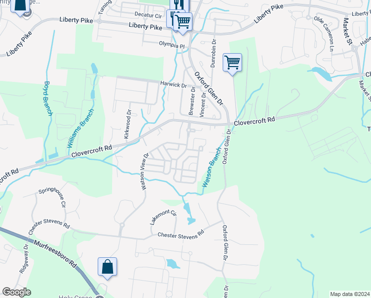 map of restaurants, bars, coffee shops, grocery stores, and more near 202 Verde Meadow Drive in Franklin