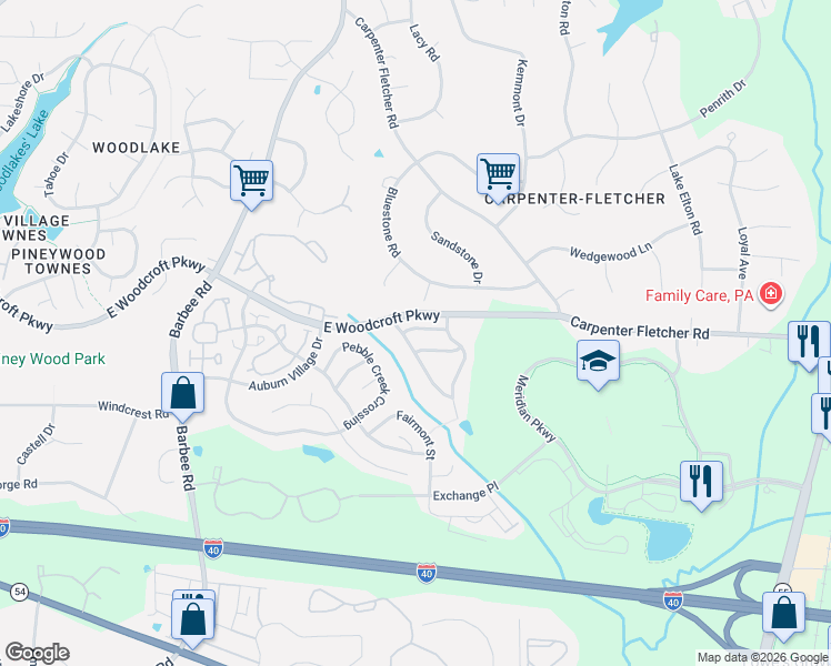 map of restaurants, bars, coffee shops, grocery stores, and more near 1017 Red Hat Lane in Durham