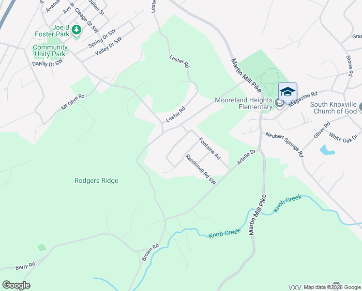 map of restaurants, bars, coffee shops, grocery stores, and more near 1009 Russwood Drive Southwest in Knoxville