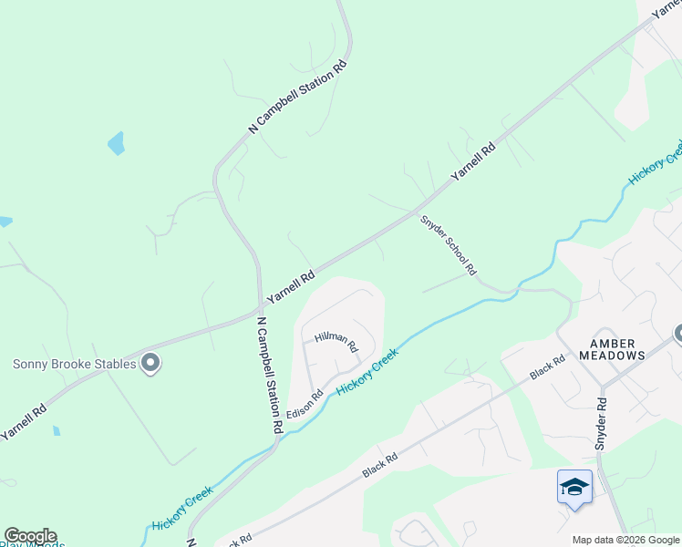 map of restaurants, bars, coffee shops, grocery stores, and more near 11701 Yarnell Road in Knoxville