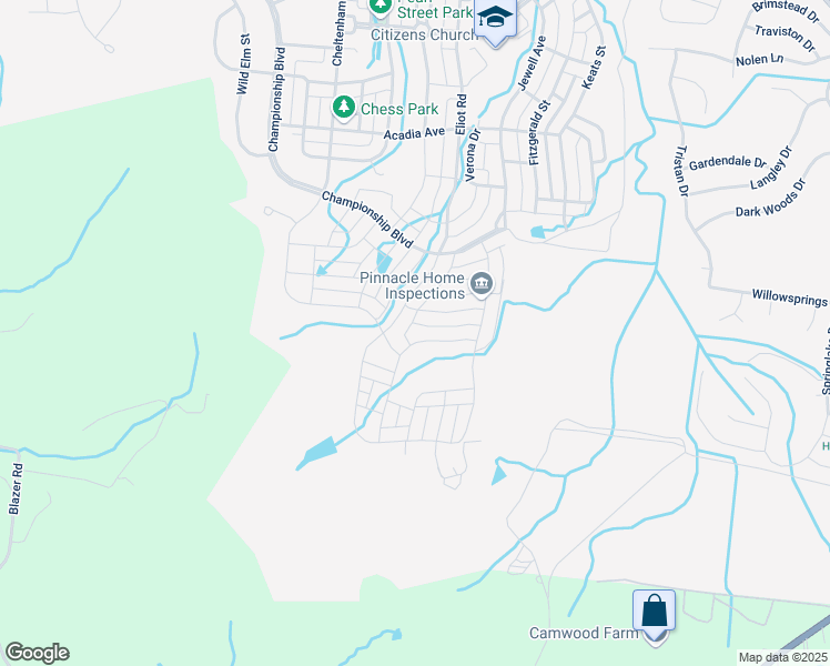 map of restaurants, bars, coffee shops, grocery stores, and more near 1085 Beckwith Street in Franklin
