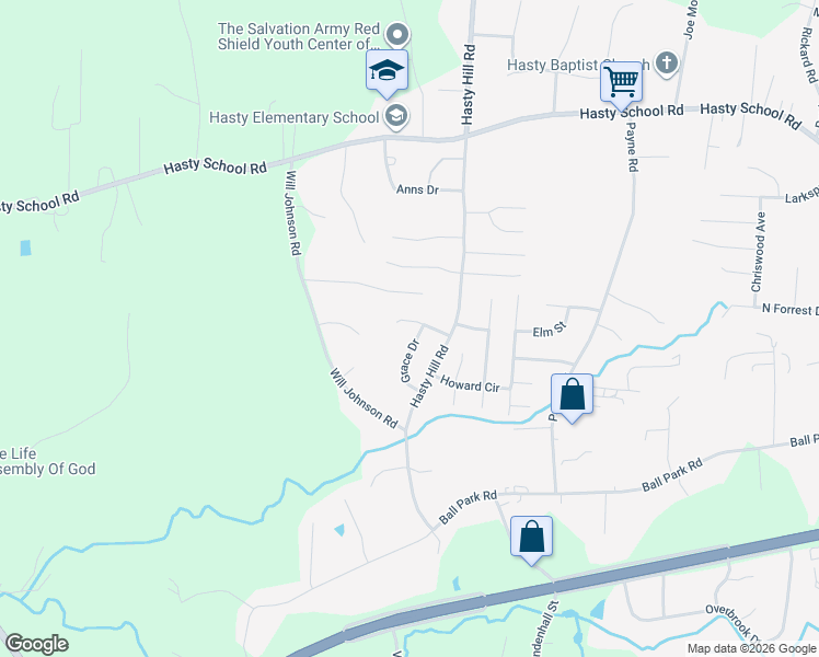 map of restaurants, bars, coffee shops, grocery stores, and more near 110 Lindsay Court in Thomasville