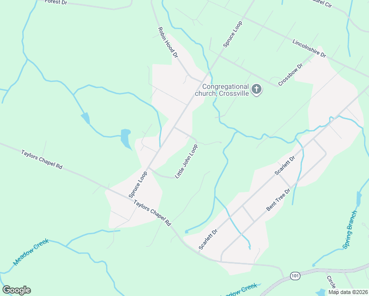 map of restaurants, bars, coffee shops, grocery stores, and more near 387 Little John Loop in Crossville