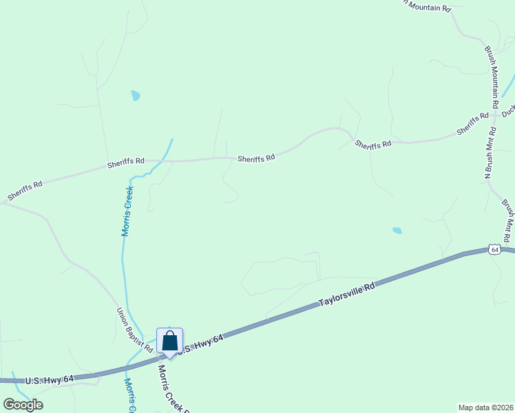 map of restaurants, bars, coffee shops, grocery stores, and more near 5511 Sheriffs Road in Lenoir