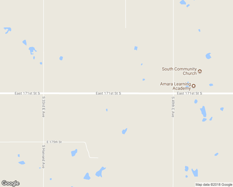 map of restaurants, bars, coffee shops, grocery stores, and more near 4266 East 171st Street South in Bixby