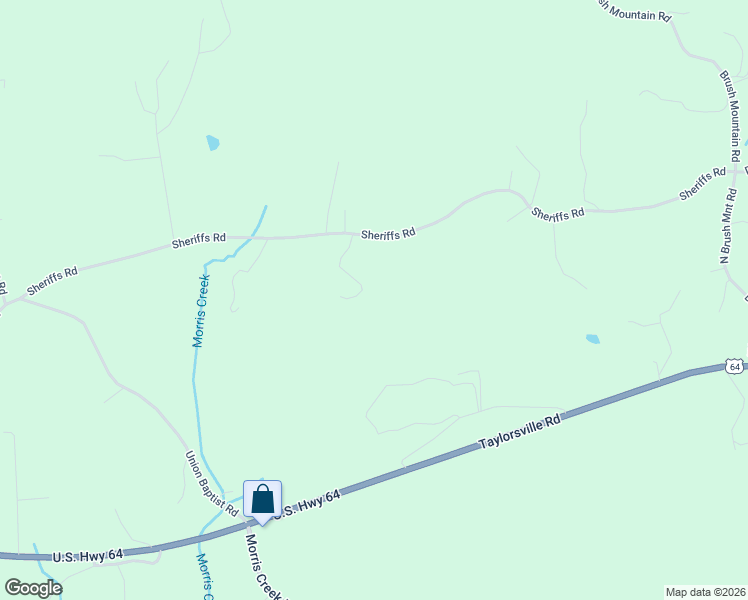 map of restaurants, bars, coffee shops, grocery stores, and more near 5511 Sheriffs Road in Lenoir