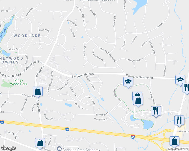 map of restaurants, bars, coffee shops, grocery stores, and more near 1017 Red Hat Lane in Durham