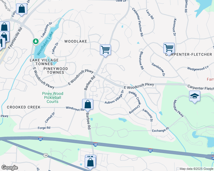 map of restaurants, bars, coffee shops, grocery stores, and more near 601 Mallory Lane in Durham