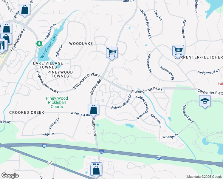 map of restaurants, bars, coffee shops, grocery stores, and more near 601 Mallory Lane in Durham