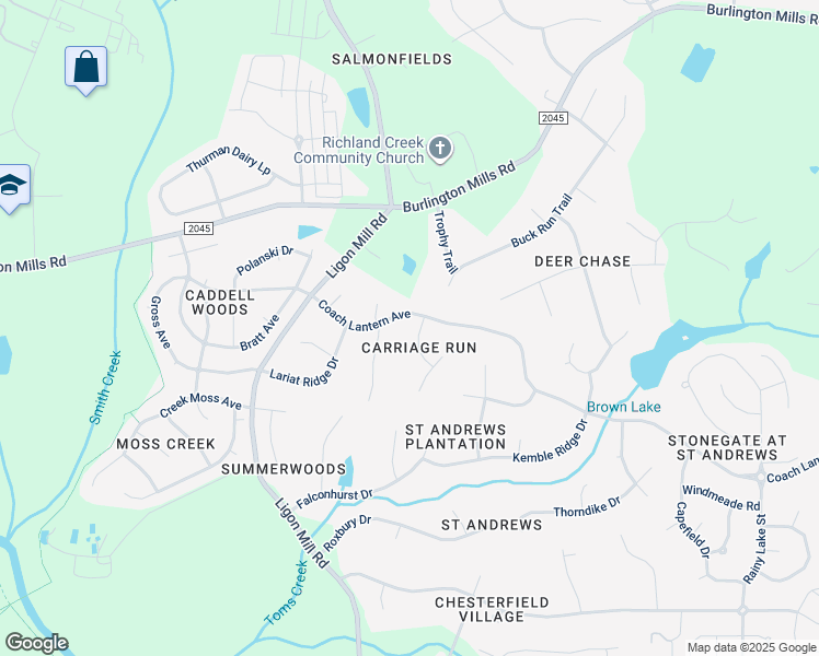 map of restaurants, bars, coffee shops, grocery stores, and more near 8625 Stacked Stone Trail in Wake Forest