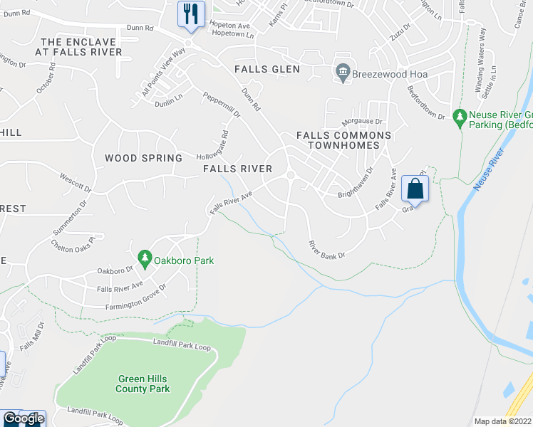 map of restaurants, bars, coffee shops, grocery stores, and more near 10425 Neland Street in Raleigh