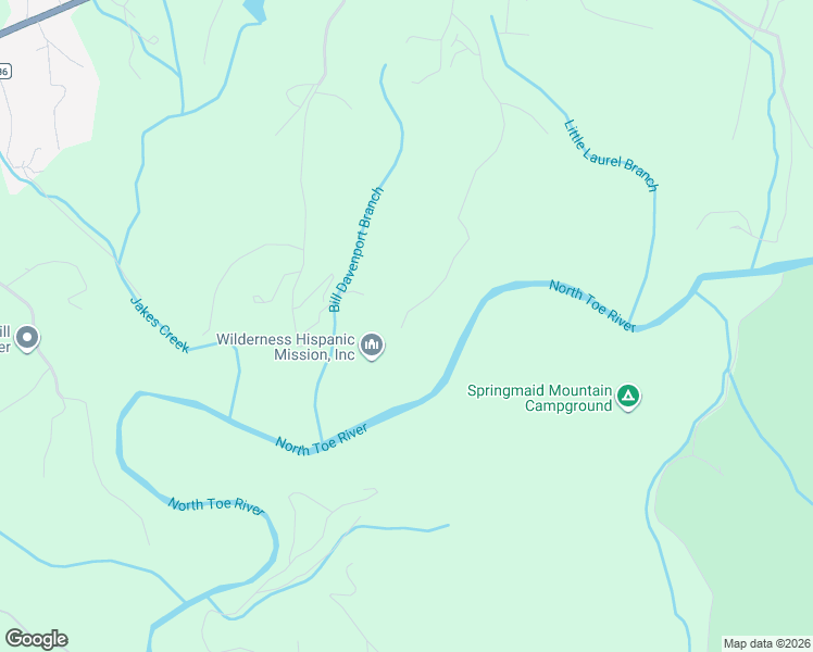 map of restaurants, bars, coffee shops, grocery stores, and more near 1057 Vaughn Road in Spruce Pine