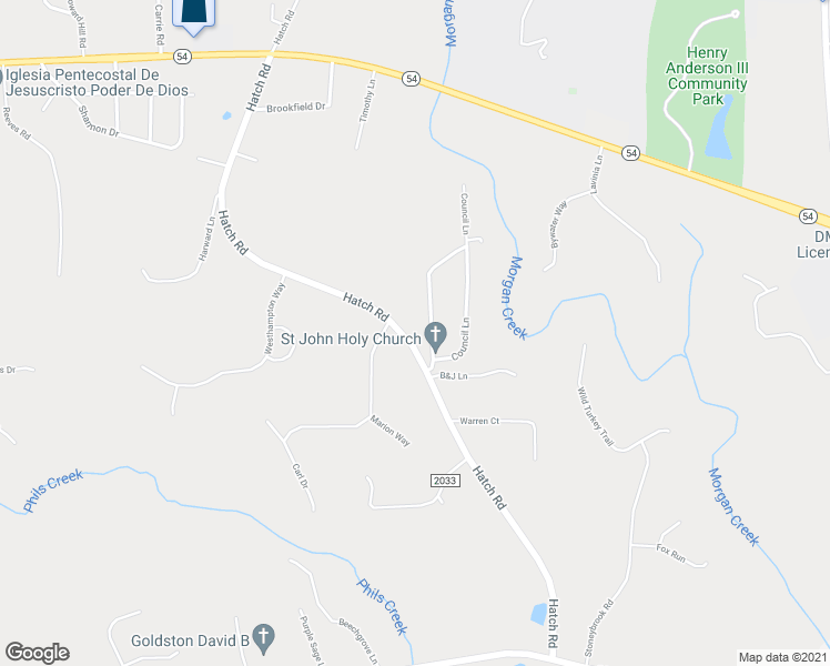 map of restaurants, bars, coffee shops, grocery stores, and more near 619 Hatch Road in Chapel Hill