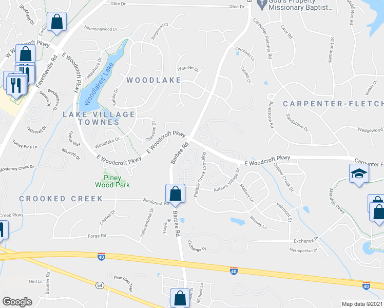 map of restaurants, bars, coffee shops, grocery stores, and more near 908 Cinnamon Drive in Durham