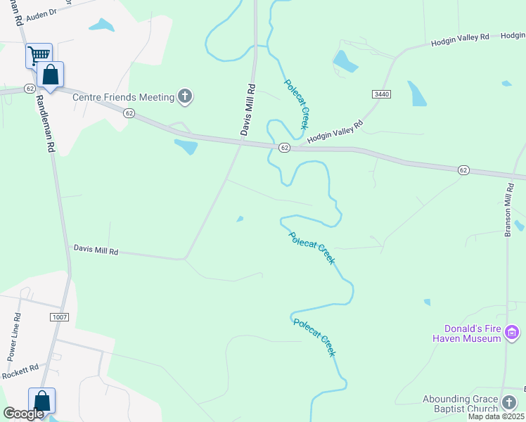 map of restaurants, bars, coffee shops, grocery stores, and more near 6201 Davis Mill Road in Randleman