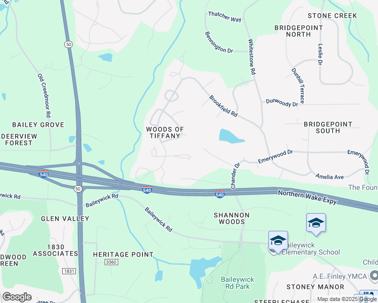 map of restaurants, bars, coffee shops, grocery stores, and more near 800 Bromley Way in Raleigh