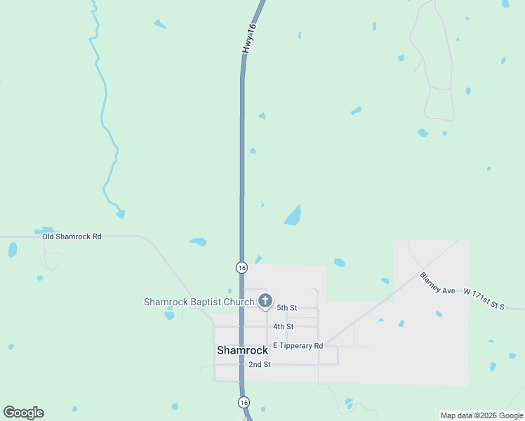 map of restaurants, bars, coffee shops, grocery stores, and more near in Shamrock
