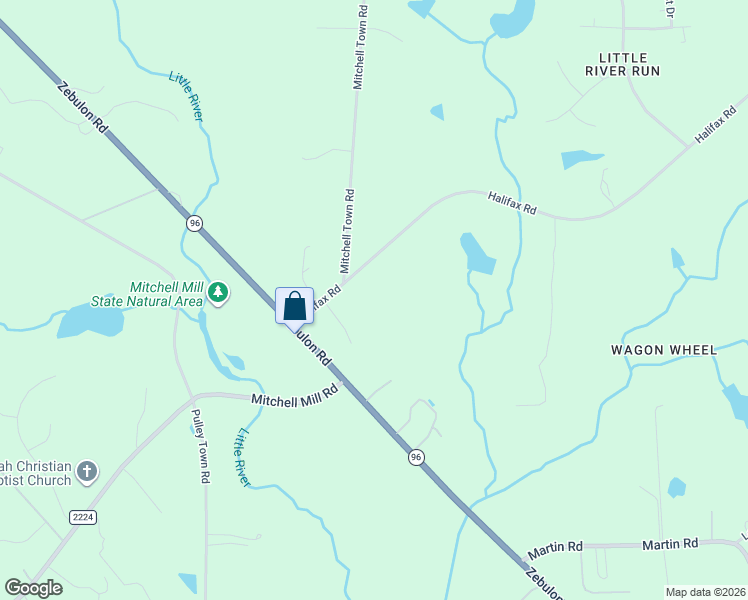 map of restaurants, bars, coffee shops, grocery stores, and more near 7404 Halifax Road in Youngsville