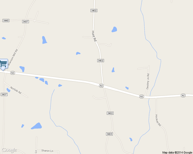 map of restaurants, bars, coffee shops, grocery stores, and more near 6640 Hunt Road in Pleasant Garden
