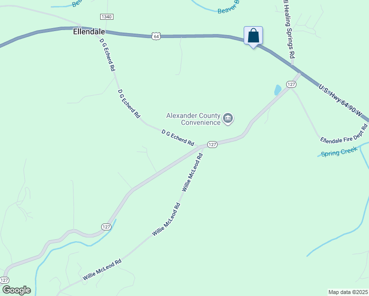 map of restaurants, bars, coffee shops, grocery stores, and more near 830 D G Echerd Road in Taylorsville