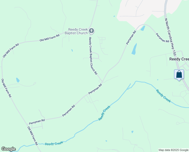 map of restaurants, bars, coffee shops, grocery stores, and more near 183 Reedy Creek Baptist Church Road in Lexington