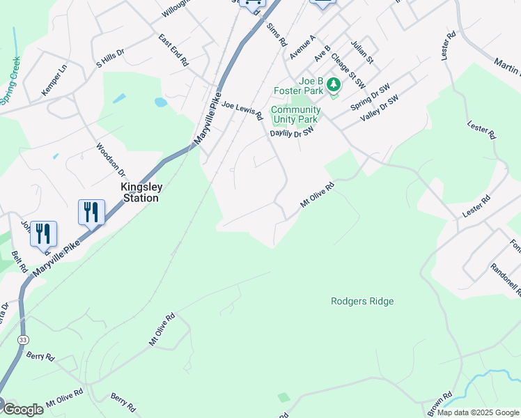 map of restaurants, bars, coffee shops, grocery stores, and more near 4700 Reed Lane in Knoxville