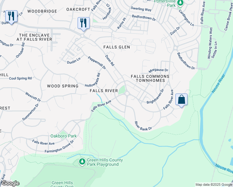 map of restaurants, bars, coffee shops, grocery stores, and more near 10508 Cokesbury Lane in Raleigh