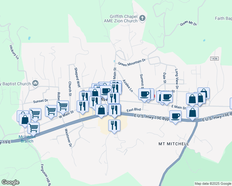 map of restaurants, bars, coffee shops, grocery stores, and more near 109 Town Square in Burnsville
