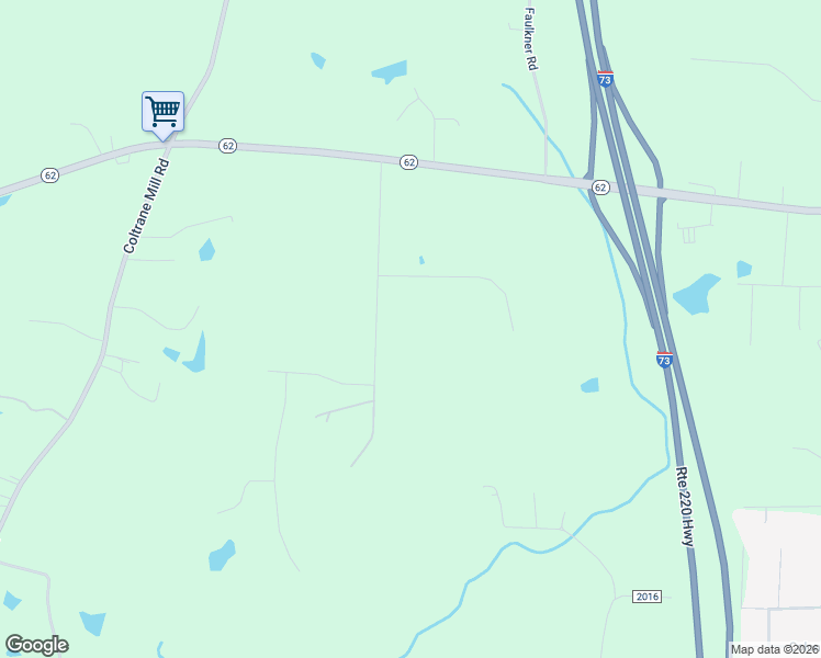 map of restaurants, bars, coffee shops, grocery stores, and more near 7143 Downsfield Road in Randleman