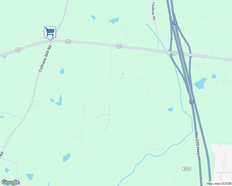 map of restaurants, bars, coffee shops, grocery stores, and more near 7143 Downsfield Rd in Randleman