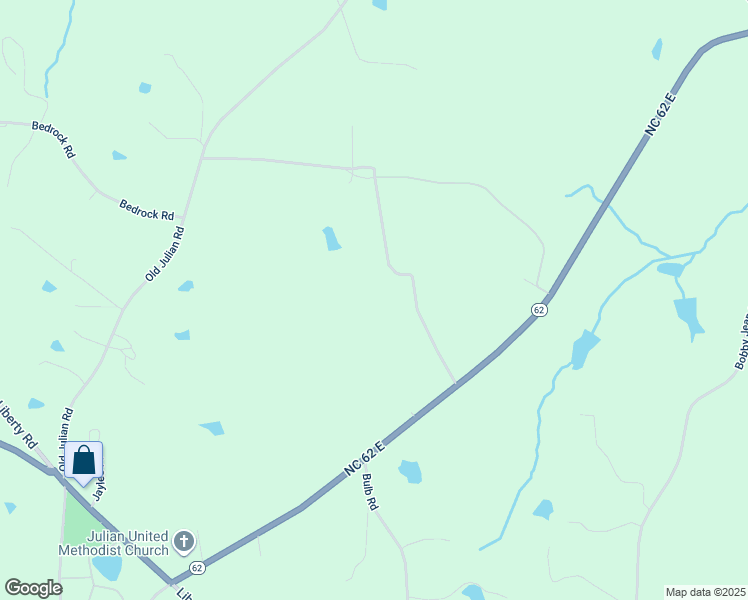 map of restaurants, bars, coffee shops, grocery stores, and more near 2235 North Carolina 62 East in Julian