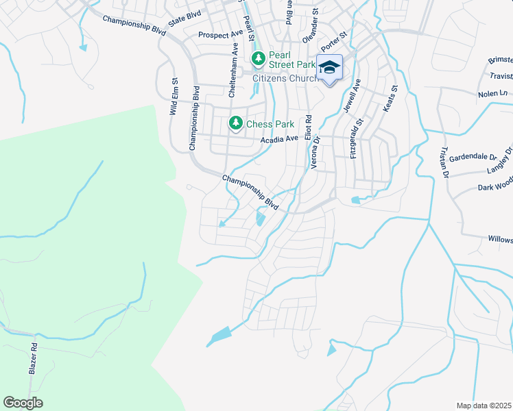 map of restaurants, bars, coffee shops, grocery stores, and more near 1401 Championship Boulevard in Franklin