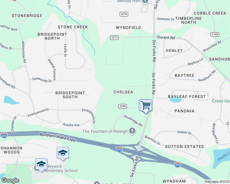 map of restaurants, bars, coffee shops, grocery stores, and more near 221 Jansmith Ln in Raleigh