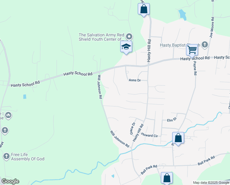 map of restaurants, bars, coffee shops, grocery stores, and more near 26 Roselynn Lane in Thomasville