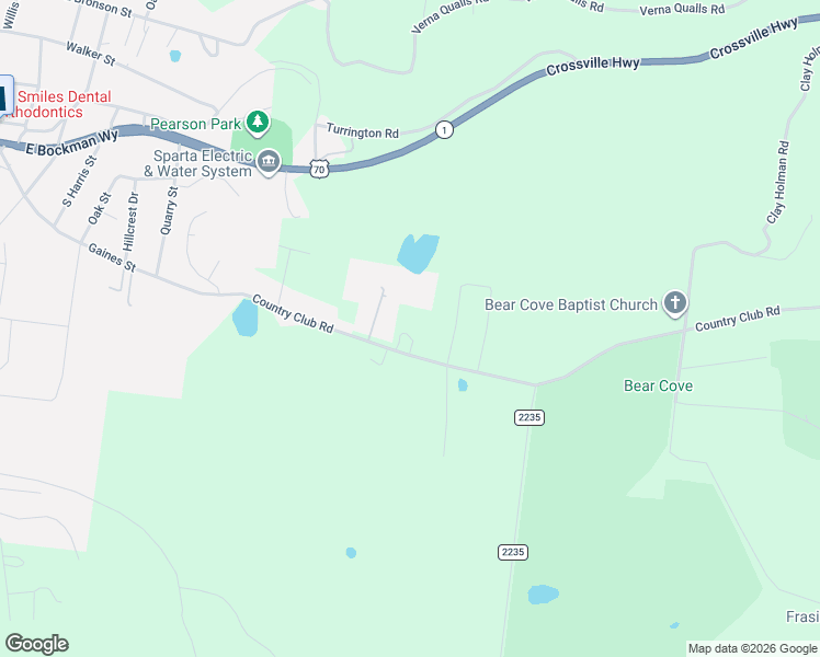map of restaurants, bars, coffee shops, grocery stores, and more near 164 Villa Lane in Sparta