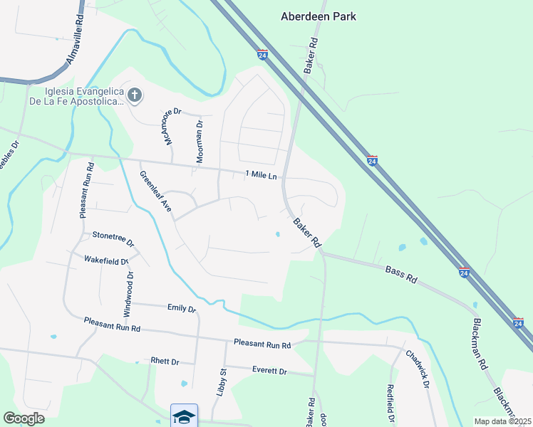 map of restaurants, bars, coffee shops, grocery stores, and more near 319 Shadowbrook Drive in Smyrna