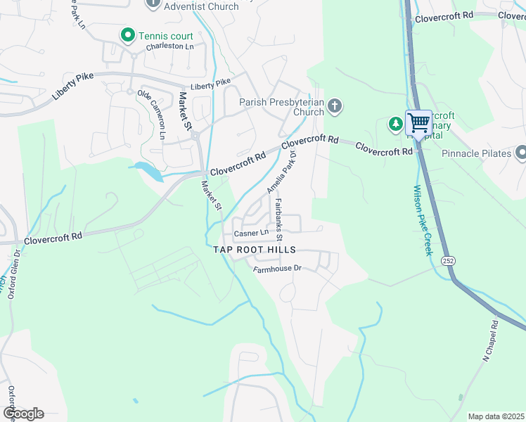 map of restaurants, bars, coffee shops, grocery stores, and more near 1925 Griffin Drive in Franklin