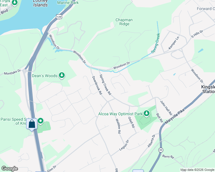 map of restaurants, bars, coffee shops, grocery stores, and more near 2443 Chimney Rock Lane in Knoxville