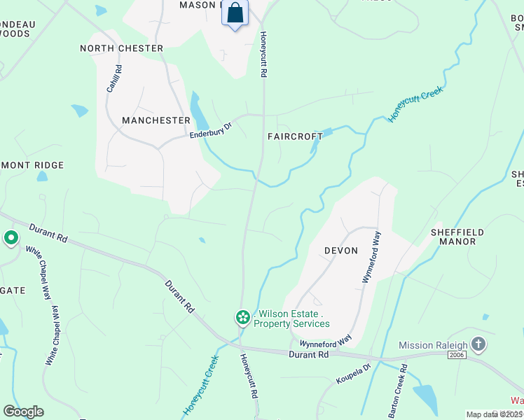 map of restaurants, bars, coffee shops, grocery stores, and more near 4716 Norbury PIace in Raleigh