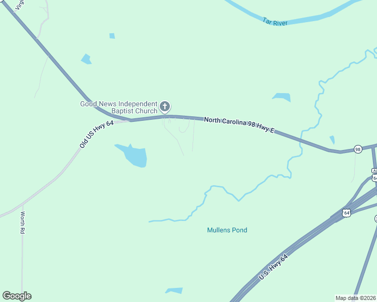 map of restaurants, bars, coffee shops, grocery stores, and more near 260 Morning View Lane in Spring Hope