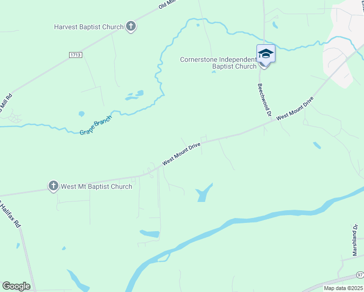 map of restaurants, bars, coffee shops, grocery stores, and more near 9172 West Mount Drive in Rocky Mount